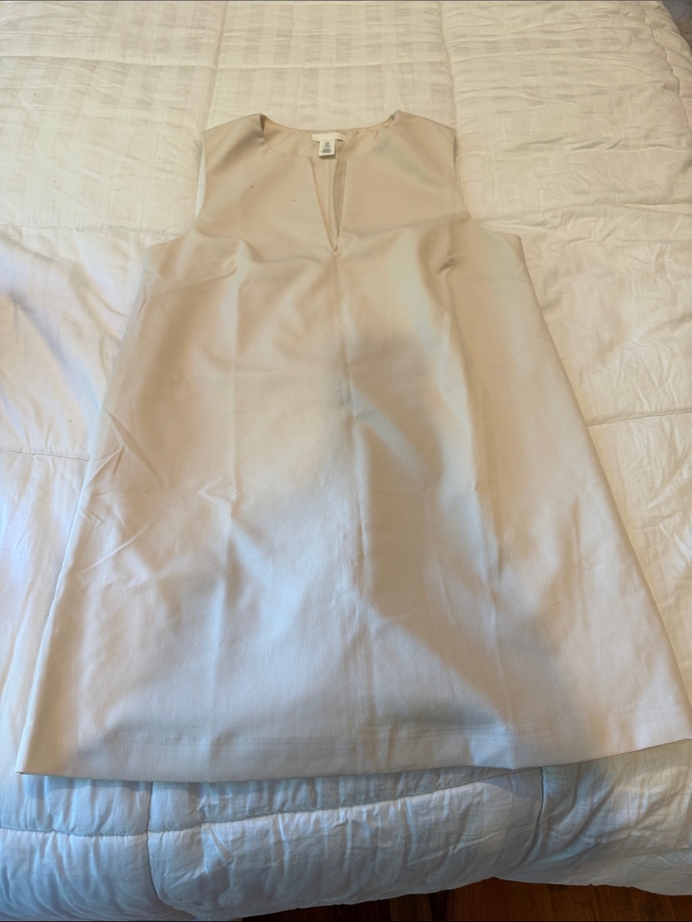 H&M Soft Cream Sleeveless Shift Dress